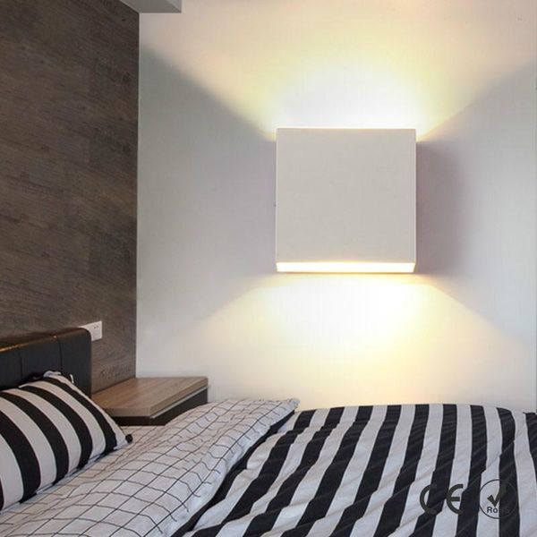 6w Aluminium Wall Light Dimmable Led Wall Lamp 100v/220v Decorative Sconce Lampada Bedroom Hallway Cob Wall Lighting