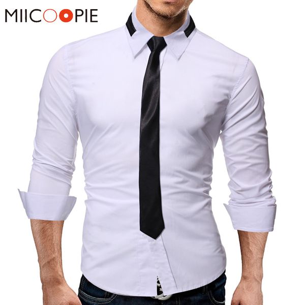 solid shirts men with tie 2020 brand new spring autumn long sleeve casual slim fit solid formal business dress shirt work wear, White;black
solid shirts men with tie 2020 brand new spring autumn long sleeve casual slim fit solid formal business dress shirt work wear, White;black