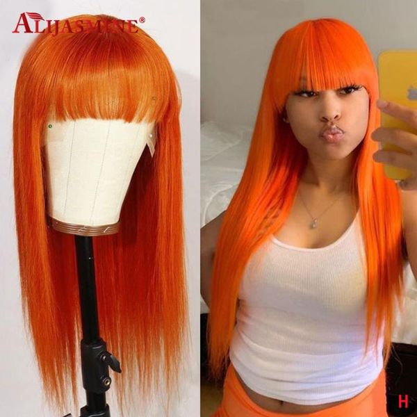 orange lace front wig with bangs for black women brazilian remy colored 613 blonde lace front human hair wigs with bang, Black;brown
orange lace front wig with bangs for black women brazilian remy colored 613 blonde lace front human hair wigs with bang, Black;brown