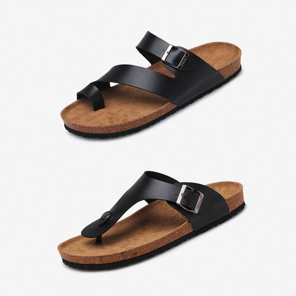 high-quality luxury designer cork slippers mens leather clogs women platform flip flops sandals size 36-46, Black
high-quality luxury designer cork slippers mens leather clogs women platform flip flops sandals size 36-46, Black