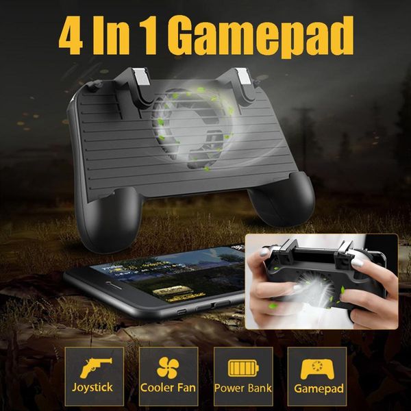 4 In 1 Cooling Fan Radiator Charging Handle Gamepad Joystick Holder Gaming Controller Power Bank for Mobile Phone For PUBG
4 In 1 Cooling Fan Radiator Charging Handle Gamepad Joystick Holder Gaming Controller Power Bank for Mobile Phone For PUBG