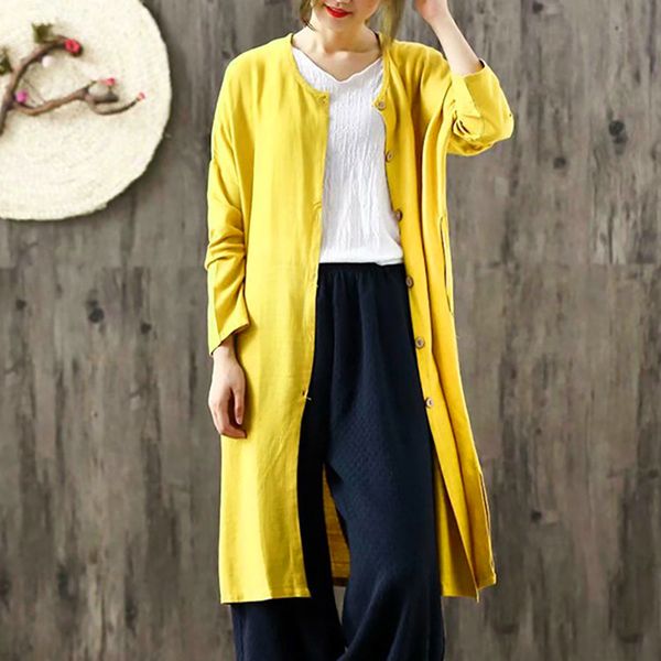 2019 autumn vintage long sleeve cotton linen coat women casual button loose solid shirt jacket open front long cardigan #718, Black;brown
2019 autumn vintage long sleeve cotton linen coat women casual button loose solid shirt jacket open front long cardigan #718, Black;brown