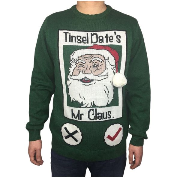 funny knitted ugly christmas sweater for men cute men's green ugly xmas sweaters santa holiday pullover jumper oversized s-2xl, White;black
funny knitted ugly christmas sweater for men cute men's green ugly xmas sweaters santa holiday pullover jumper oversized s-2xl, White;black