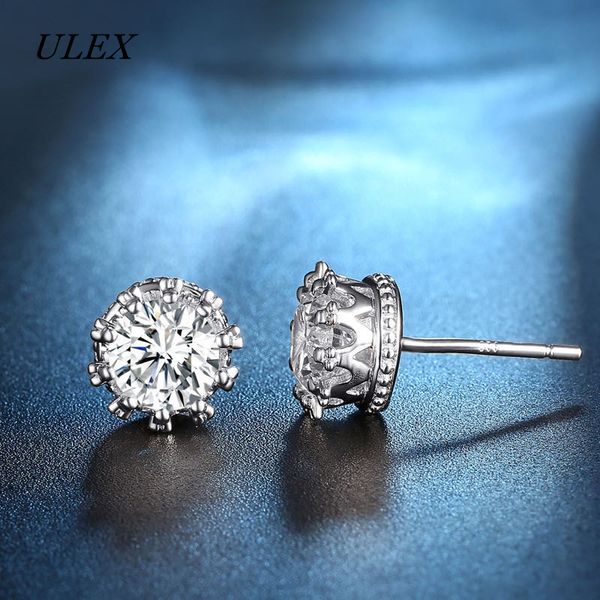 ulex round crown stud earrings for women clear cubic zirconia white gold color brincos wedding earring jewelry, Golden;silver
ulex round crown stud earrings for women clear cubic zirconia white gold color brincos wedding earring jewelry, Golden;silver