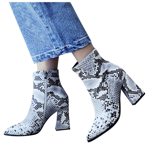 snake print pointed toe high-heeled women's booties shoes zip ankle large size ladies office boots wellingtons zapatos de mujer, Black
snake print pointed toe high-heeled women's booties shoes zip ankle large size ladies office boots wellingtons zapatos de mujer, Black