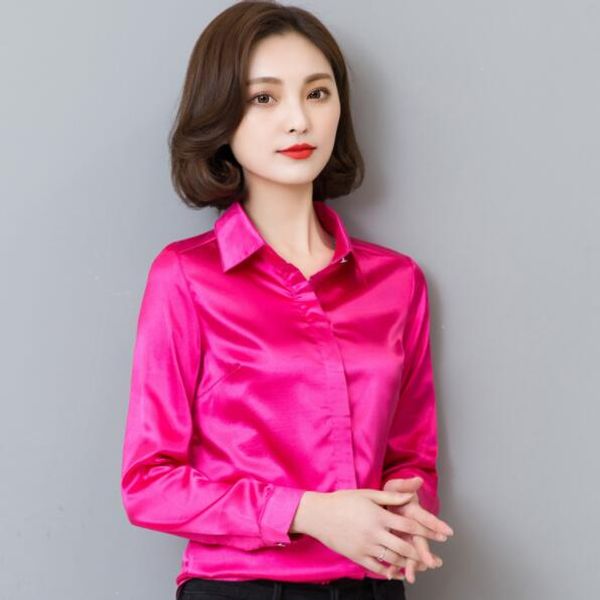 satin silk shirt women spring long sleeve elegant work wear white blue black blouse shirt dv791
satin silk shirt women spring long sleeve elegant work wear white blue black blouse shirt dv791