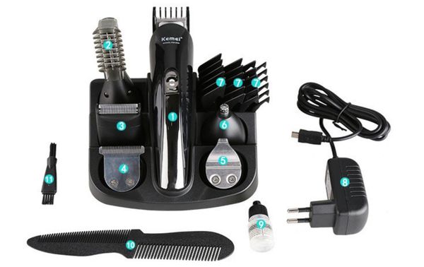 100-240v kemei hair trimmer 6 in 1 hair clipper electric shaver beard trimmer men styling tools shaving machine for barber
100-240v kemei hair trimmer 6 in 1 hair clipper electric shaver beard trimmer men styling tools shaving machine for barber