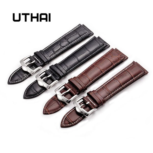 Watches Accessories Watchbands UTHAI Z20 Leather Watchband Crocodile Pattern Strap 14 16 18 20 22mm 24mm Silver Metal Buckle Clasp Women Men
Watches Accessories Watchbands UTHAI Z20 Leather Watchband Crocodile Pattern Strap 14 16 18 20 22mm 24mm Silver Metal Buckle Clasp Women Men