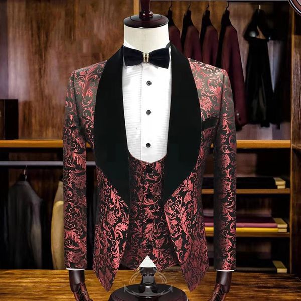 high-end brand groom tuxedos wide lapel groomsmen mens wedding dress fashion print man blazer dinner prom 3 piece set suit, White;black
high-end brand groom tuxedos wide lapel groomsmen mens wedding dress fashion print man blazer dinner prom 3 piece set suit, White;black