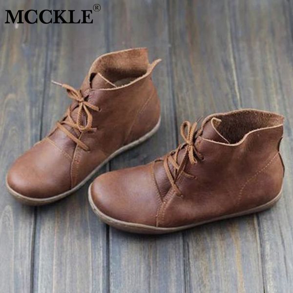 mcckle women pu leather ankle boots ladies retro shoes woman flats lace up light weight soft bottom sewing women's shoes new t200104, Black
mcckle women pu leather ankle boots ladies retro shoes woman flats lace up light weight soft bottom sewing women's shoes new t200104, Black