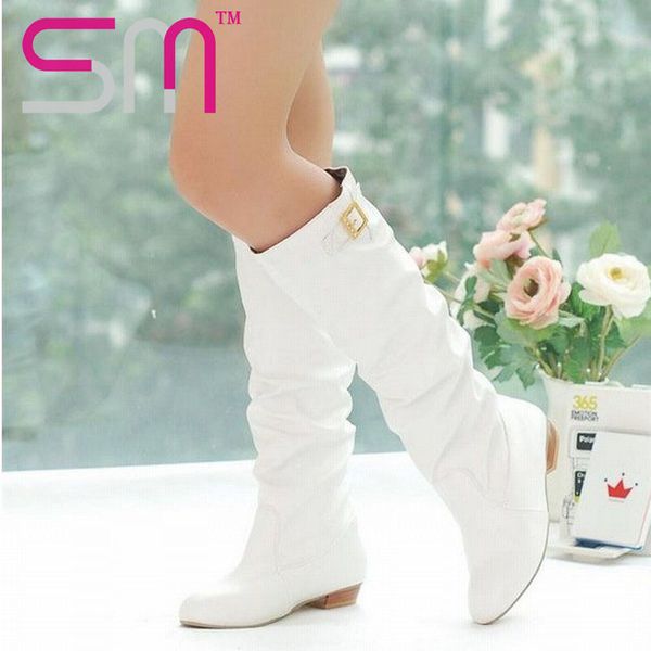 2016 new buckle knee high winter boots buckle strap women boots big size 34-43 fashion spring autumn for women shoes, Black
2016 new buckle knee high winter boots buckle strap women boots big size 34-43 fashion spring autumn for women shoes, Black
