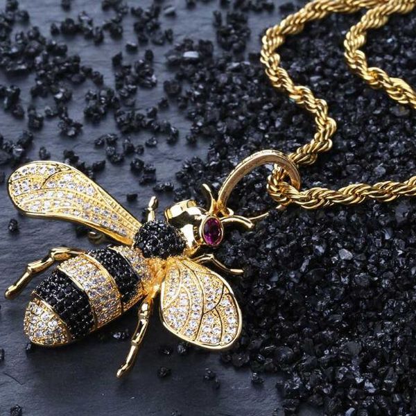 hiphop new gold silver stainless steel animal insect honeybee bee micro pave cubic zircon pendant necklace
hiphop new gold silver stainless steel animal insect honeybee bee micro pave cubic zircon pendant necklace