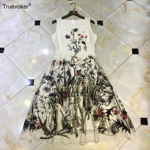 truevoker european designer dresses women's noble sleeveless vintage printed midi party boutique silk dress, Black;gray
truevoker european designer dresses women's noble sleeveless vintage printed midi party boutique silk dress, Black;gray