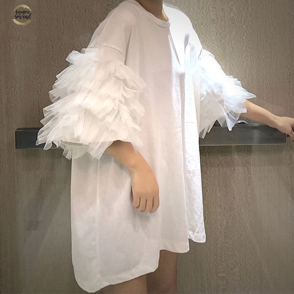 summer puff sleeve oversized t shirt women short sleeve mesh cotton tees shirt femme puff sleeve korean streetwear, White
summer puff sleeve oversized t shirt women short sleeve mesh cotton tees shirt femme puff sleeve korean streetwear, White