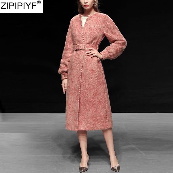 2019 women winter fashion woolen solid coat slim high waist belt o-neck long sleeved casual long england coat, Black
2019 women winter fashion woolen solid coat slim high waist belt o-neck long sleeved casual long england coat, Black