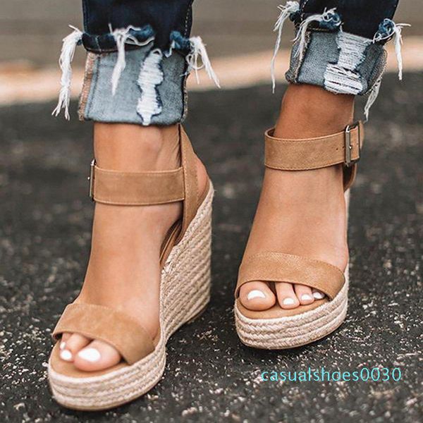 summer sandals platform sandals women peep toe high wedges heels ankle buckles sandalia espadrilles gladiator 2020 new c30, Black
summer sandals platform sandals women peep toe high wedges heels ankle buckles sandalia espadrilles gladiator 2020 new c30, Black