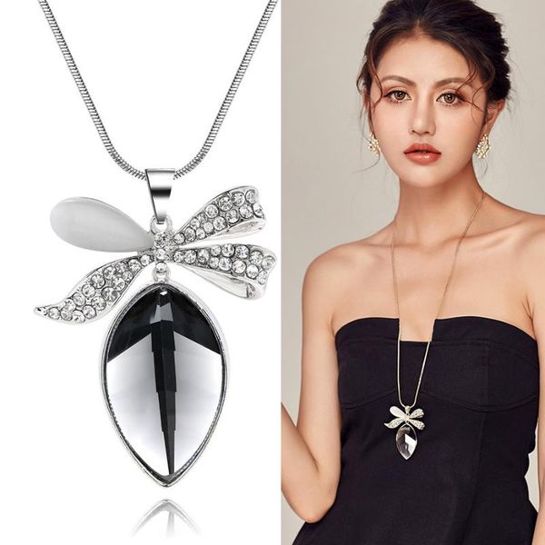 ravimour statement necklaces women silver long chain big crystal bowknot pendants opal collar mujer fashion jewelry luxury gift
ravimour statement necklaces women silver long chain big crystal bowknot pendants opal collar mujer fashion jewelry luxury gift