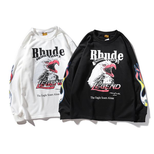 2019 rhude designer с длинным рукавом мужские и женские свитера европа и америка tide brand совместно определяют la los angeles fire eagles, Black
2019 rhude designer с длинным рукавом мужские и женские свитера европа и америка tide brand совместно определяют la los angeles fire eagles, Black