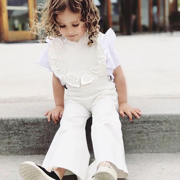2020 new kids baby girls ruffles romper sleeveless solid jumpsuit long flare pants summer children clothes girls overalls, Blue
2020 new kids baby girls ruffles romper sleeveless solid jumpsuit long flare pants summer children clothes girls overalls, Blue