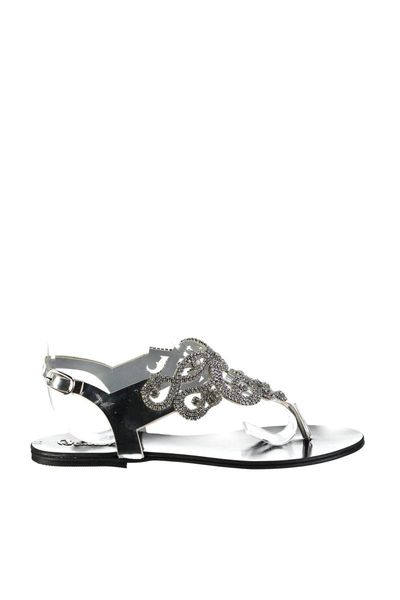 bambi silver women 's sandals f0353101339, Black
