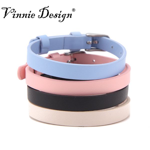 vinnie design jewelry 8mm candy color genuine leather wrap bracelets fit for diy slide charms 10pcs/lot, Golden;silver
vinnie design jewelry 8mm candy color genuine leather wrap bracelets fit for diy slide charms 10pcs/lot, Golden;silver