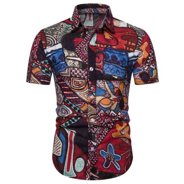 men's shirt short sleeve hawaiian shirt plus-size men's short sleeve ethnic style printed streetwear, White;black
men's shirt short sleeve hawaiian shirt plus-size men's short sleeve ethnic style printed streetwear, White;black