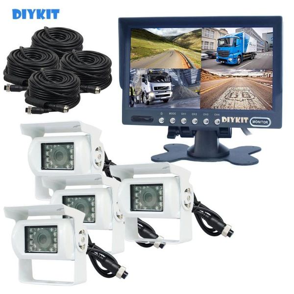 diykit 7" 4 split quad backup rear view car monitor +waterproof ir night vision reversing rear view camera white for truck bus
diykit 7" 4 split quad backup rear view car monitor +waterproof ir night vision reversing rear view camera white for truck bus