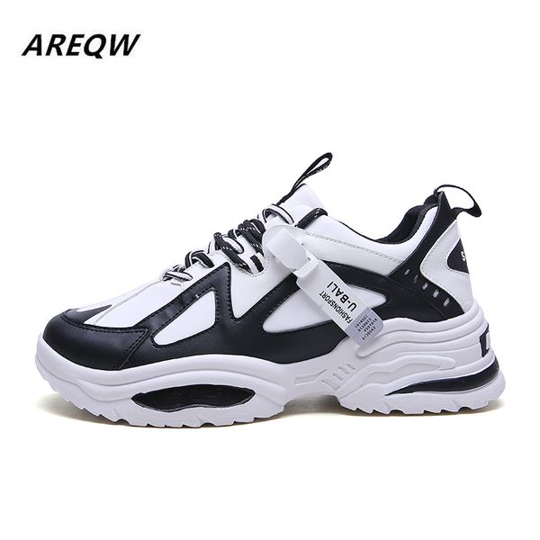 2019 spring and autumn breathable men's color matching leather casual shoes high to help fashion new wild sports men's shoes, Black
2019 spring and autumn breathable men's color matching leather casual shoes high to help fashion new wild sports men's shoes, Black
