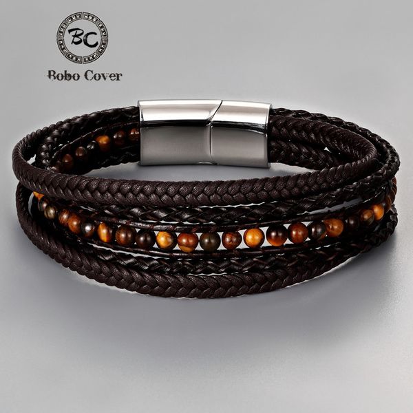 fashion braided multi-layer genuine leather bracelets men tiger eye stone rope stainless steel charm bracelet women male jewelry, Golden;silver
fashion braided multi-layer genuine leather bracelets men tiger eye stone rope stainless steel charm bracelet women male jewelry, Golden;silver