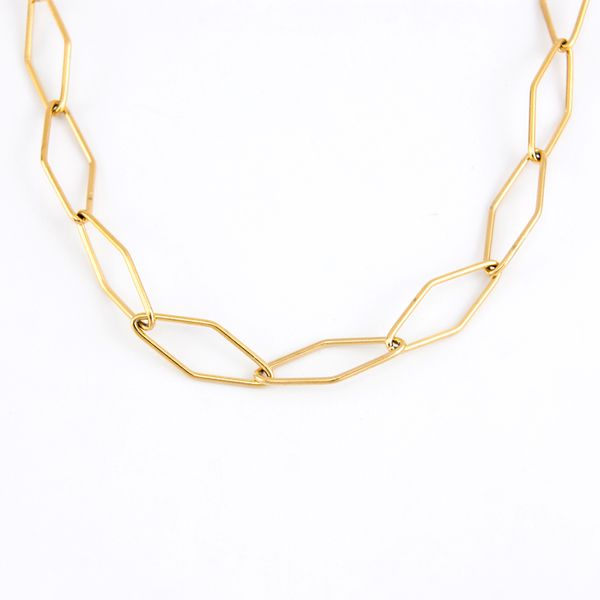 stainless steel sell in meter square unique necklace women rhombus link chain no clasp silver/gold color male jewelry collares
stainless steel sell in meter square unique necklace women rhombus link chain no clasp silver/gold color male jewelry collares