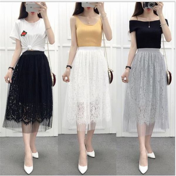 fashion lace women skirt spring tull skirt lady high elastic waist 2020sweet new mid-calf female ball gown streetwear m366, Black
fashion lace women skirt spring tull skirt lady high elastic waist 2020sweet new mid-calf female ball gown streetwear m366, Black