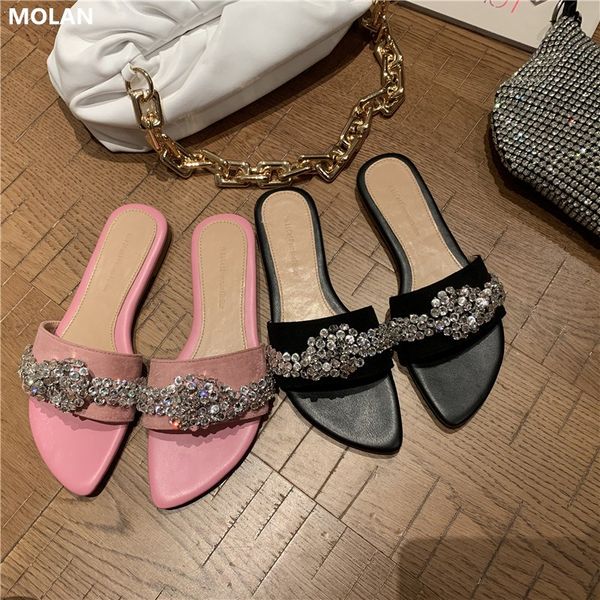 molam 2020 summer new fashion design sliver sequins bling bling rhinestone flower flat slippers flip flop sandals, Black
molam 2020 summer new fashion design sliver sequins bling bling rhinestone flower flat slippers flip flop sandals, Black