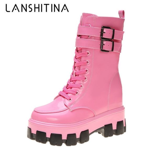punk boots women patent leather platform chunky sneakers autumn 10cm wedge heels mid-calf boots woman winter motorcycle boots, Black
punk boots women patent leather platform chunky sneakers autumn 10cm wedge heels mid-calf boots woman winter motorcycle boots, Black