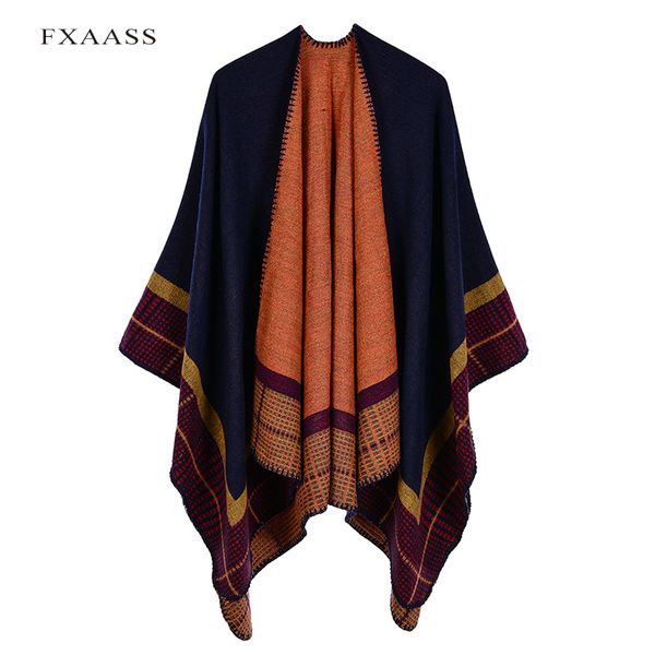 fxaass new autumn/winter shawl fashion striped poncho women scarf cloak luxury plaid cashmere scarves warm wholesale
fxaass new autumn/winter shawl fashion striped poncho women scarf cloak luxury plaid cashmere scarves warm wholesale
