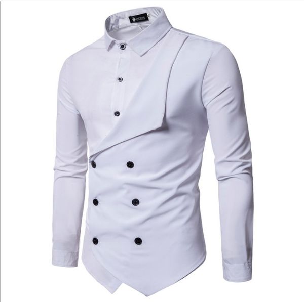 cutting double autumn threshold mens shirts slim long sleeve dress shirts camisa masculina casual men shirts, White;black
cutting double autumn threshold mens shirts slim long sleeve dress shirts camisa masculina casual men shirts, White;black
