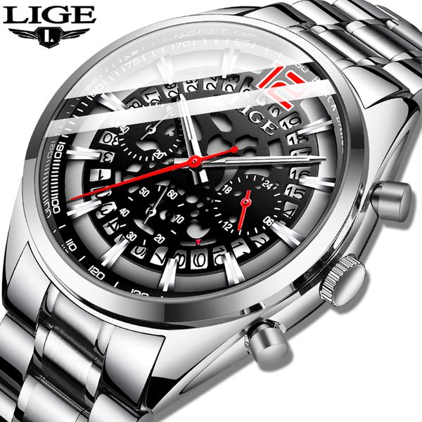 lige new watches men stainless steel band waterproof quartz wristwatch chronograph clock male fashion sports watch+box, Slivery;brown
lige new watches men stainless steel band waterproof quartz wristwatch chronograph clock male fashion sports watch+box, Slivery;brown