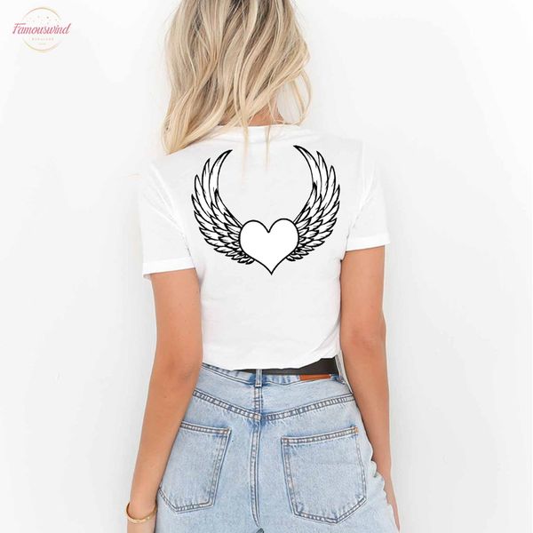 heart angle wing t shirt women punk print tee shirt femme t shirt casual tee o neck rock, White
heart angle wing t shirt women punk print tee shirt femme t shirt casual tee o neck rock, White