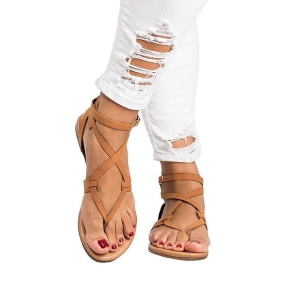 2018 women shoes bandage summer female casual flats sandals ankle strap women buckles summer sandals plus size 35-43, Black
2018 women shoes bandage summer female casual flats sandals ankle strap women buckles summer sandals plus size 35-43, Black