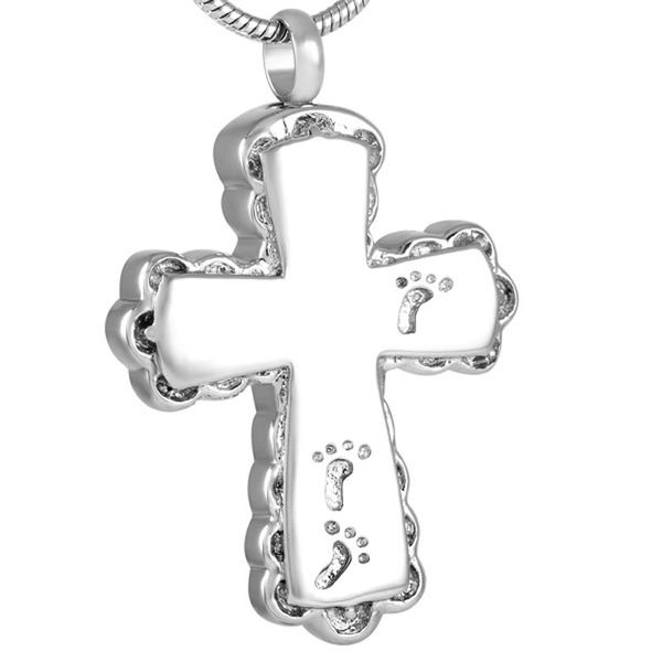footprint in cross pendant necklace for ashes cremation jewelry keepsake pendant religious necklace ashes locket for men women, Silver
footprint in cross pendant necklace for ashes cremation jewelry keepsake pendant religious necklace ashes locket for men women, Silver
