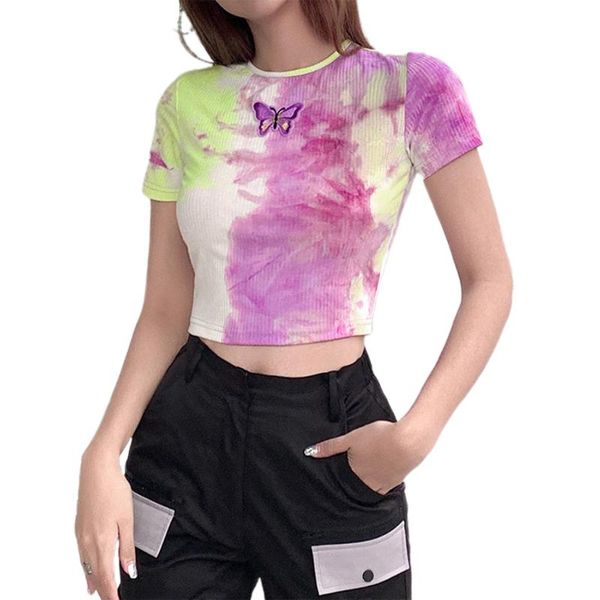 2021 arrival women summer casual crop female short sleeve tie dye print basic tee holiday sportswear outfits, White
2021 arrival women summer casual crop female short sleeve tie dye print basic tee holiday sportswear outfits, White