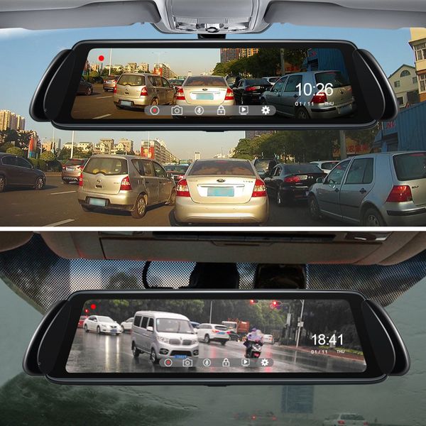 10 inches touch screen dual lens hd auto wide angle rear view mirror 170 degree camera dash cam ips front driving recorder car car dvr
10 inches touch screen dual lens hd auto wide angle rear view mirror 170 degree camera dash cam ips front driving recorder car car dvr