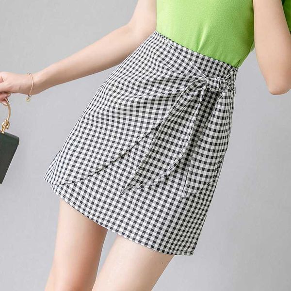 new summer plaid a-line short skirt women elegant butterfly knot high waist mini skirt female fashion high street slim fit, Black
new summer plaid a-line short skirt women elegant butterfly knot high waist mini skirt female fashion high street slim fit, Black