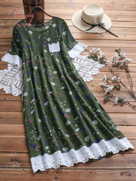womens cotton linen floral midi dress 3 4 sleeve casual boho kaftan tunic gypsy crew neck ethnic drop shipping, Black;gray
womens cotton linen floral midi dress 3 4 sleeve casual boho kaftan tunic gypsy crew neck ethnic drop shipping, Black;gray