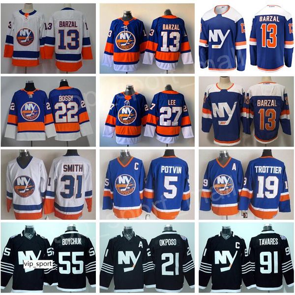 new alternate new york islanders 13 mathew barzal jerseys 27 anders lee 22 mike bossy bailey filppula smith trottier hockey third blue, Black;red
new alternate new york islanders 13 mathew barzal jerseys 27 anders lee 22 mike bossy bailey filppula smith trottier hockey third blue, Black;red