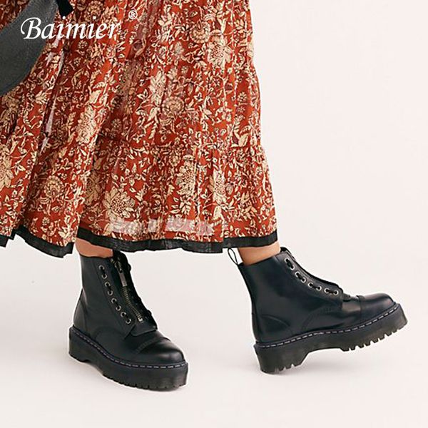 boots baimier 2021 winter patent leather ankle for women zipper platform lace up street style, Black
boots baimier 2021 winter patent leather ankle for women zipper platform lace up street style, Black