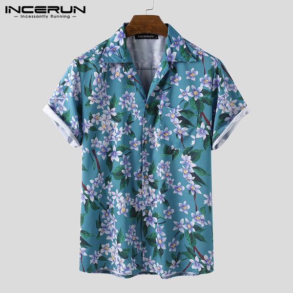 incerun men fashion flower printed shirts casual short sleeve lapel shirt summer hawaiian vacation blusas streetwear camisa 3xl, White;black
incerun men fashion flower printed shirts casual short sleeve lapel shirt summer hawaiian vacation blusas streetwear camisa 3xl, White;black
