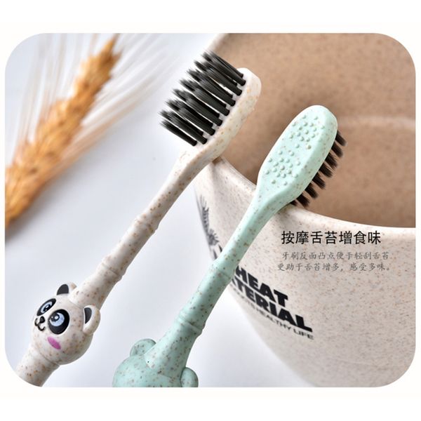 1set baby toothbrush wheat straw cartoon panda toddler children dental oral care 72xc
1set baby toothbrush wheat straw cartoon panda toddler children dental oral care 72xc