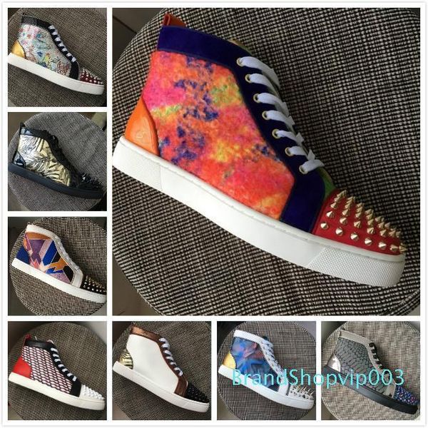 fashion designer brand red bottoms men women pink leather gold 02spikes toe high casual shoes luxury trainers 35-47, Black
fashion designer brand red bottoms men women pink leather gold 02spikes toe high casual shoes luxury trainers 35-47, Black