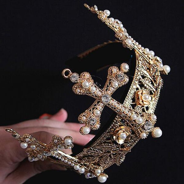 fashion accessories wedding bridal headpieces designer diamond-studded pearl cross headband retro princess crown birthday party banquet dinn, Silver
fashion accessories wedding bridal headpieces designer diamond-studded pearl cross headband retro princess crown birthday party banquet dinn, Silver