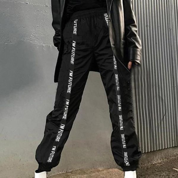 women glossy ribbon cargo pants joggers trousers autumn 2020 sport pants harajuku gym harem jogger mujer highlight streetwear, Black;blue
women glossy ribbon cargo pants joggers trousers autumn 2020 sport pants harajuku gym harem jogger mujer highlight streetwear, Black;blue